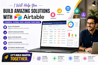 build airtable database, airtable automation, client portal, airtable workflow