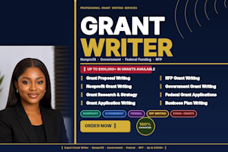 write nonprofit grant research grant proposal  government grant 501c3