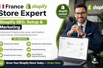 do france shopify store shopify SEO product listing setup marketing optimization