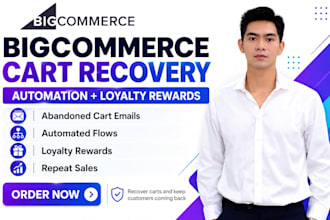 setup bigcommerce abandoned cart email automation flow loyalty rewards