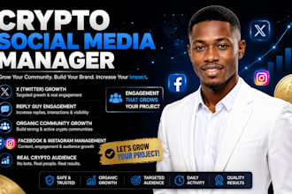 do crypto social media manager twitter facebook instagram reply guy engagement