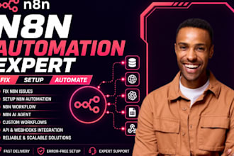 fix n8n, setup n8n automation, n8n workflow, n8n ai agent, n8n expert