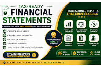prepare tax ready financial statements and bookkeeping reports