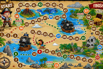 do card game design, board game art, fantasy map illustration, tabletop game art