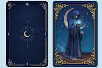 design board game art, card game design, tarot cards and tabletop game art
