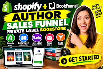 build author book sales funnel shopify branded private label store reader magnet