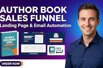 build author book sales funnel with landing page reader magnet and email opt in