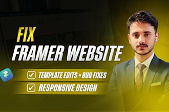 fix framer website issues and customize your framer template
