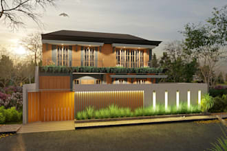 create photorealistic 3d architectural rendering for building facade
