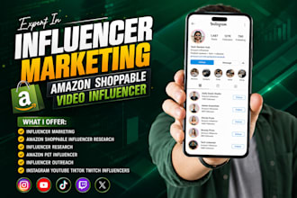find top influencers, research outreach for your amazon shoppable video campaign