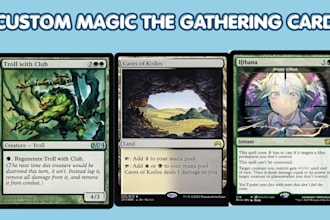 design custom mtg tcg card game tarot card playmat and fantasy card artwork