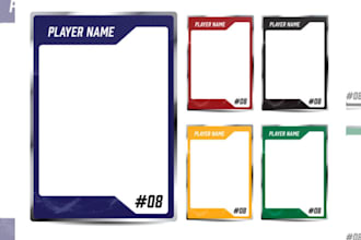 design tcg card game template trading cards frame mtg ccg layout card box