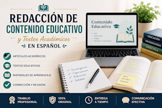 write educational content and academic text in spanish