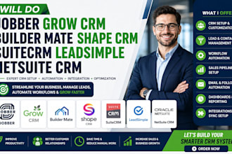 do jobber grow crm builder mate shape CRM suitecrm leadsimple netsuite CRM