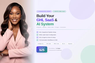 build a gohighlevel saas setup with white label and ghl snapshot pipeline ghl ai