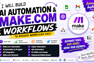 setup ai automation and make com workflows to reduce workstress