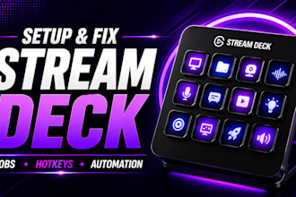 setup and fix elgato stream deck for obs automation,hotkeys and macros