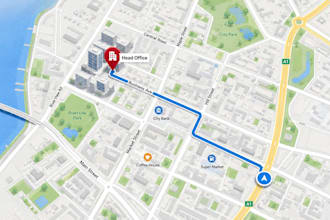 design professional office map, company location map and custom google map