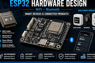 design esp32 wifi bluetooth embedded hardware pcb for smart and connected device