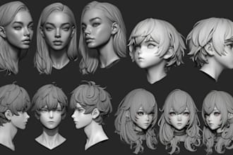 create realistic 3d hair avatar 3d hair and afro hair for games animation
