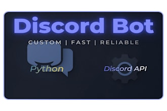 create a custom discord bot with any features you need
