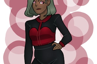 a half body character drawing