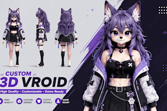 custom vrchat avatar vr furry nsfw avatar anime avatar oc 3d model