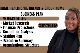 write detailed startups home healthcare, group home, business plan for maryland