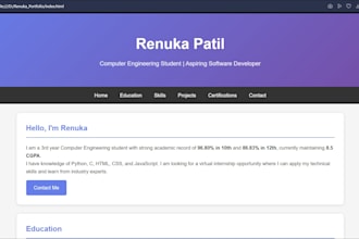 create responsive portfolio website for you
