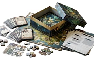 design custom card game templates, board game box art, and card frames