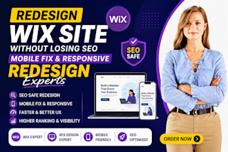 redesign wix site without losing seo, mobile fix and responsive redesign experts