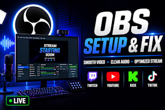 set up and troubleshoot obs studio or streamlabs for live streaming