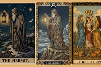 design custom tarot card playing card oracle  card deck design mystical card
