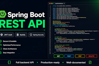 build a spring boot rest API with jwt authentication and mysql