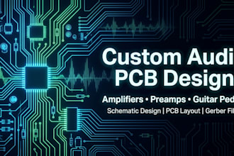 design custom audio amplifier preamp guitar pedal schematic and pcb