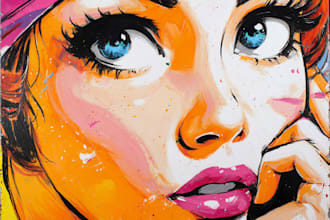 design graffiti pop art font logo in yummy style