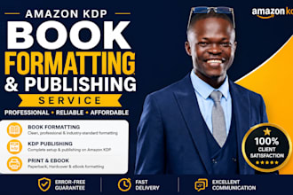 paperback formatting, hardcover formatting, book formatting for amazon kdp