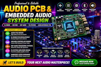design audio pcb dj mixer usb midi dsp pa system embedded audio hardware