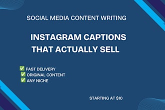 write engaging instagram captions and social media content for your brand