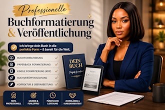 ich formatiere dein buch professionell für amazon KDP kindle und taschenbuch
