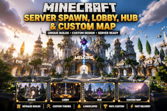 build minecraft server spawn, lobby, hub and custom map