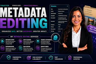 do metadata editing for images, documents, audio,  video and data extraction