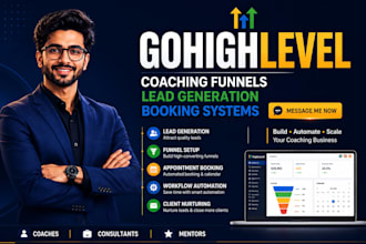build gohighlevel coaching funnel booking system lead generation automation