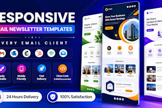 design professional HTML email template or newsletter