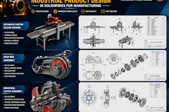 design mechanical parts,industrial product design in solidwork for manufacturing