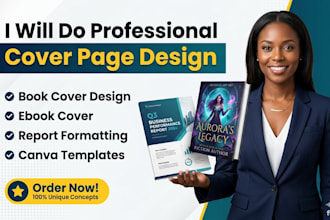 do professional book cover design, report formatting, and ebook