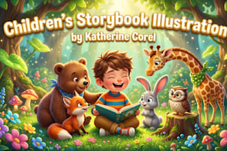 create warm childrens book illustrations and picture book art