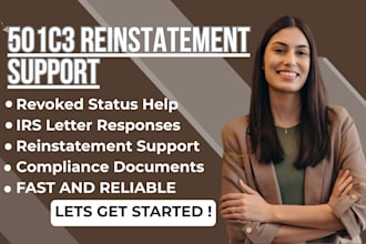 fix rejected 501c3 and reinstate revoked 501c3 status and respond to irs letters