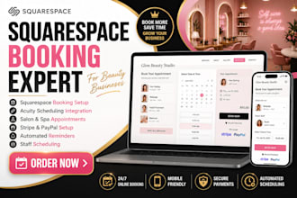 squarespace booking system setup for beauty salons