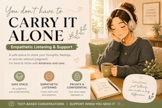 listen with empathy and provide a safe space to talk